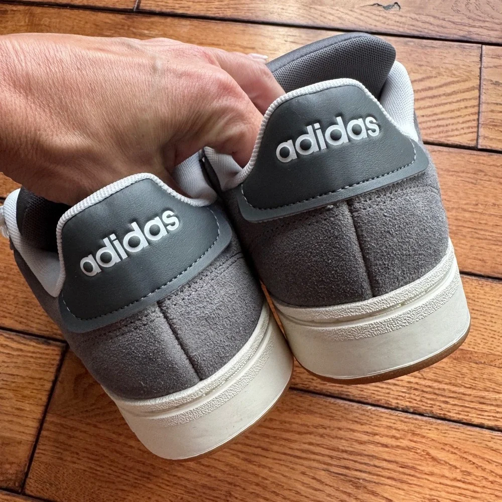 Adidas Grand Court Alpha 00s Men Size 12 Grey Suede Sneakers Retro Skate NEW